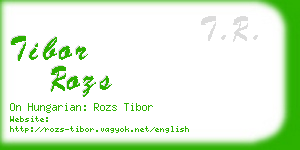 tibor rozs business card